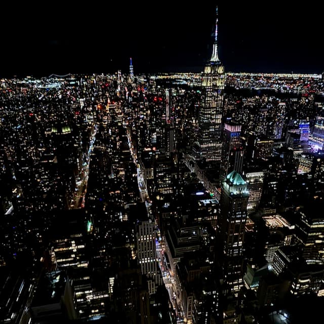 New York City skyline at night